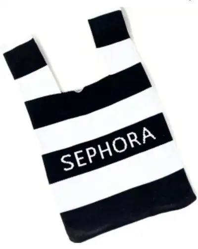 SEPHORA Small Black & White Knit Tote Bag LIMITED EDITION!, View more