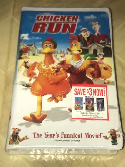 Dreamworks Chicken Run (2000) Factory Sealed Clamshell VHS, View more
