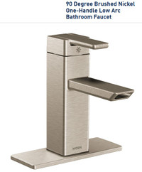 Brand New Moen S6700BN 90 Degree Nickle Bathroom Faucet - 4pcs.