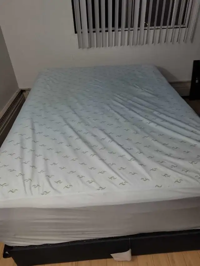 QUEEN SIZE POSTURE PEDIC MATTRESS WITH BOXSPRING in Beds & Mattresses in Calgary - Image 3