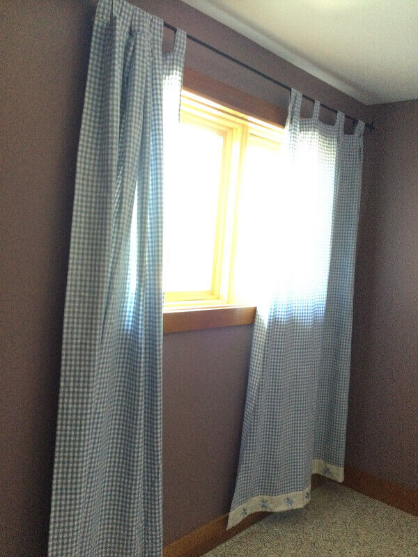 Curtain / Curtains (2 window panel per set) Flower Embroidered in Window Treatments in Saskatoon