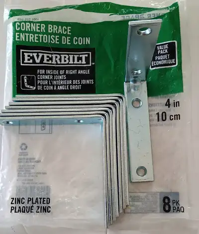 Everbilt 4 inch Zinc Plated Corner Braces, View more
