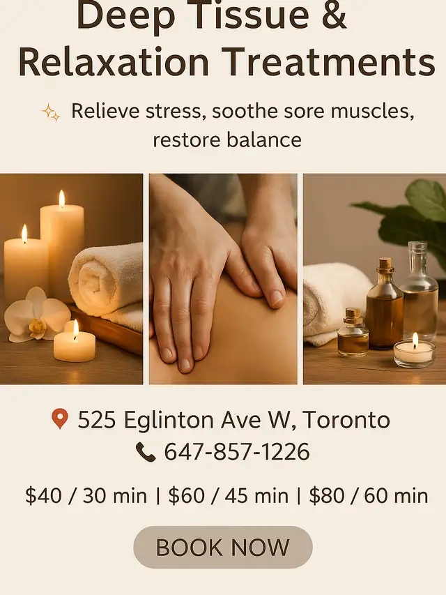 #1 Full body massage in Midtown Toronto in Massage Services in City of Toronto - Image 5