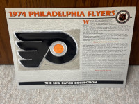Reproduction NHL Embroidered Flyers Crest/History Card