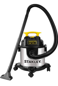 Stanley 4 Gallon Wet Dry Vacuum, 4 Peak HP Stainless Steel 