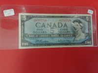 1954 $5 Canada Banknote