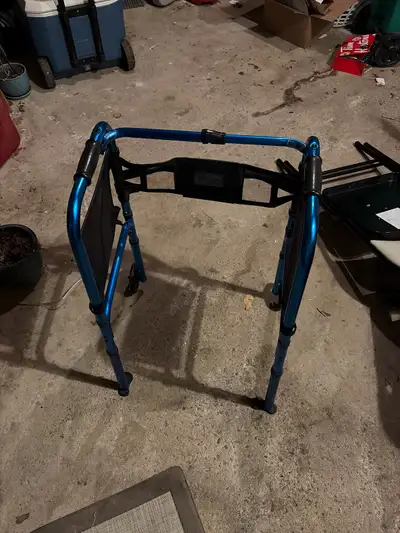 I'm selling a blue Hugo walker that's in used condition. It's a sturdy and reliable mobility aid. I...