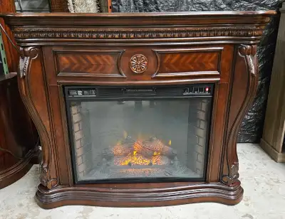 Elegant electric fireplace, View more