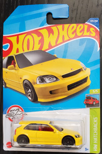 HOT WHEELS '99 Honda CIVIC TYPE R EK9 yellow 125/250$8