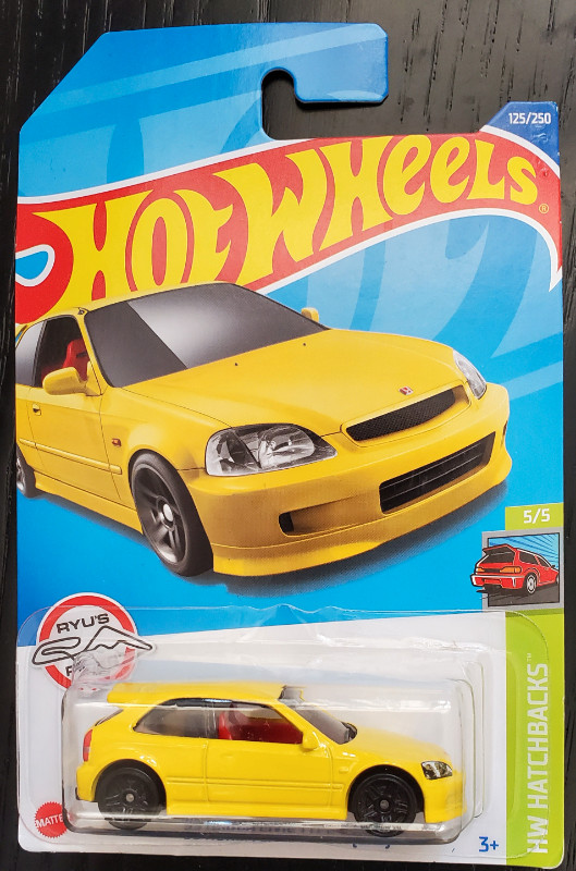 HOT WHEELS '99 Honda CIVIC TYPE R EK9 yellow 125/250$8 in Toys & Games in Mississauga / Peel Region