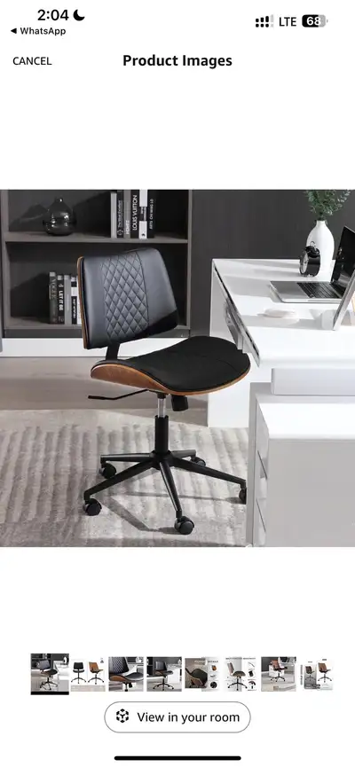 Home Office Chair No Arms with Wheels, View more