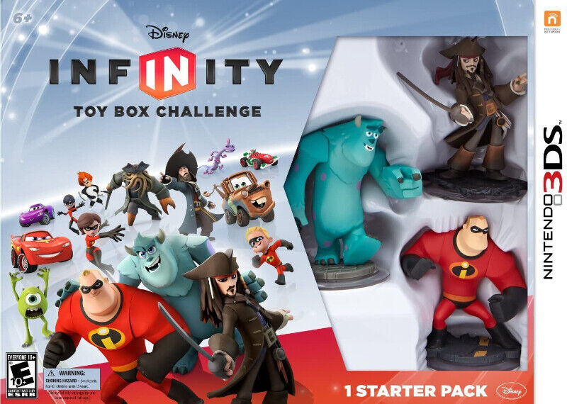 Nintendo 3DS Disney Infinity Toy Box Challenge starter pack, used for sale  