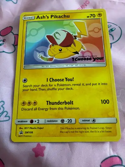 2017 Ash’s Pikachu Black Star Promo NM, View more