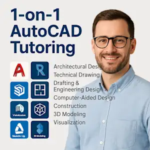 1on1 PRIVATE Tutoring in AutoCAD, Floorplans, Revit & 3D Design63735882111107120