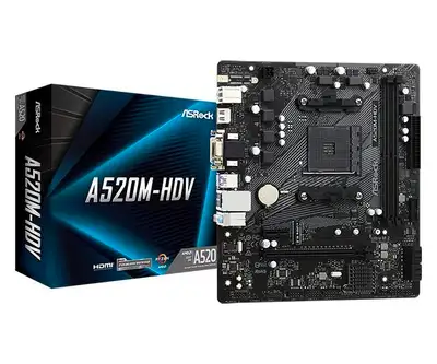 Brand New ASROCK A520 MotherBoard Supports AMD AM4 Socket Ryzen™ 3000, 3000 G-Series, 4000 G-Series,...