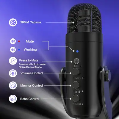 ZealSound USB Microphone,Condenser Phone Computer PC Mic kit,Plu, View more