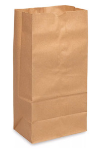 Uline, 500 Kraft Paper Bags (6 1/8" x 4" x 12 3/8")