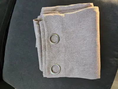 2 blackout curtain panels Each measures 52 x 96 Like new condition Mocha color $80/set Pick up in Ok...
