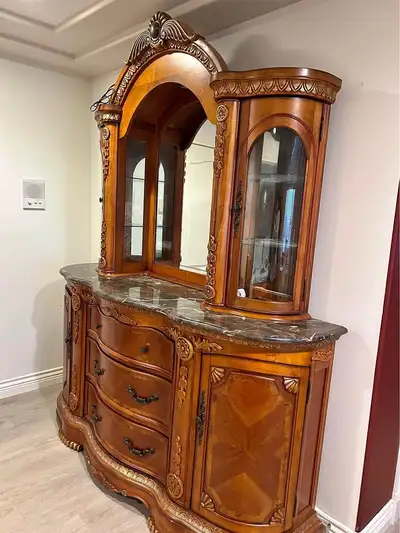 REDUCED Queen Micheal Amini Sleigh Bedroom Suite, View more