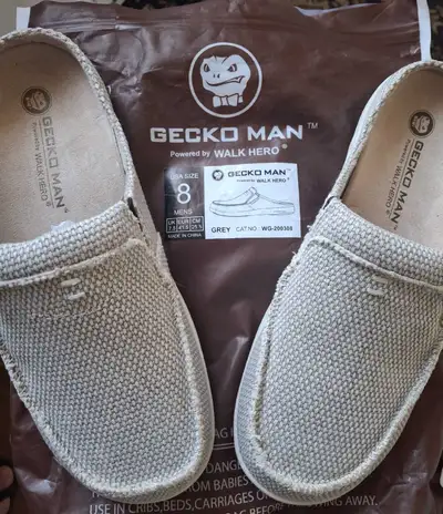 Size 8 Mens Slippers with Arch Support, Canvas, View more