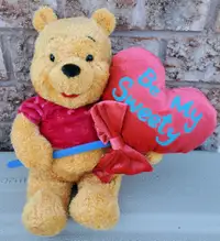 WINNIE THE POOH Bear Plush Valentine Disney Store Be My Sweety