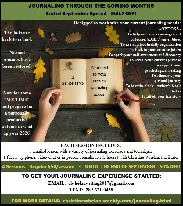 "Journaling Through the Coming Months" Course - 1/2 OFF!