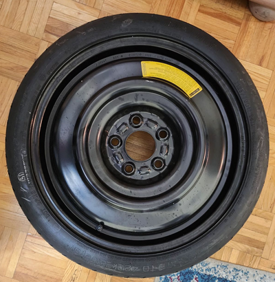 Never Used Spare TIre that came with my car. The size is T125/70D17 98M Bolt pattern: 5x114.3mm (or...