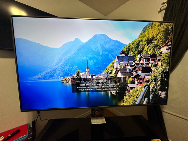 65” LG TV for sale at $300 and tv stand free  in General Electronics in City of Toronto - Image 2