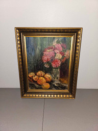 Framed flower painting 