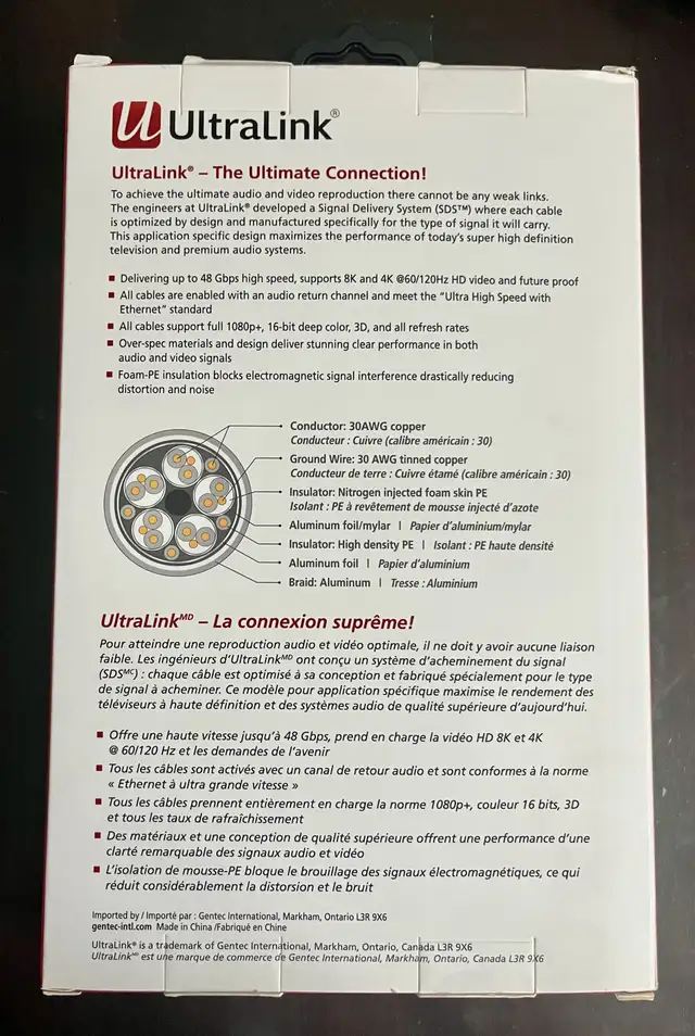 NWT! UltraLink Caliber Ultra High-Speed HDMI Cable + Ethernet in General Electronics in Oakville / Halton Region - Image 3