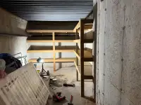 Custom Garage/basement shelving, planters