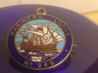 Antiques Masonic Pin Badge temple Mariners Lodge No. 249