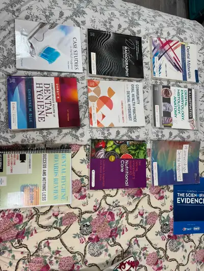 Dental Hygiene textbooks and X ray film, View more