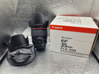 Mint Condition - Canon EF35mm f/1.4L USM Wide Angle Lens