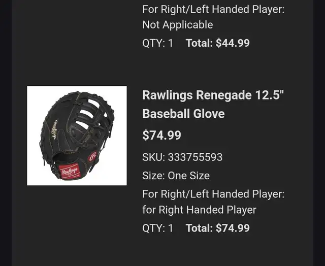 Baseball Glove - Rawlings 12.5 RH in Baseball & Softball in City of Toronto - Image 3