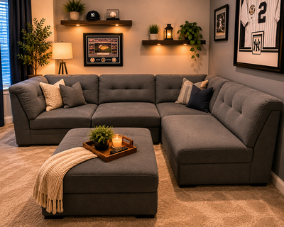 Living room sectional with table. Smoke free and pet free home. Pick up Chapelle area $800