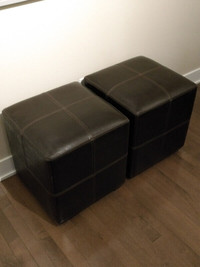 Cubes ottoman en cuir