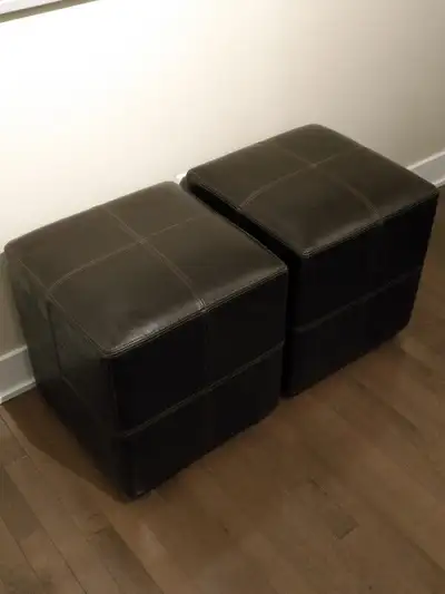 Cubes ottoman en cuir, View more