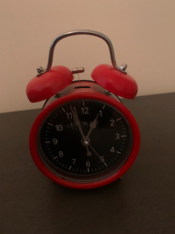 La Crosse Red Metal Analogue Clock in Home Décor & Accents in Calgary