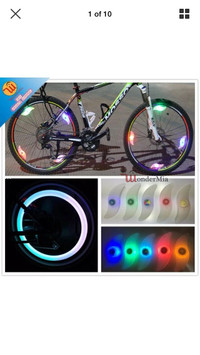 4pcs Cool Bike Wheel Spoke LED Flash Signal Light Snap-on