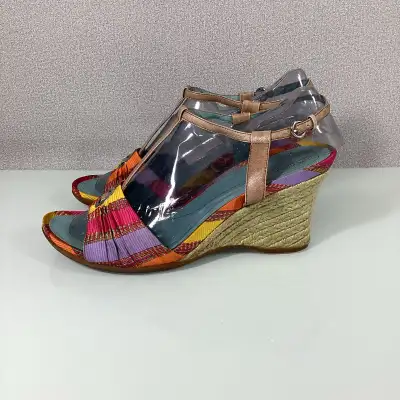 Rockport espadrille wedge t-strap sandals - aa33, View more