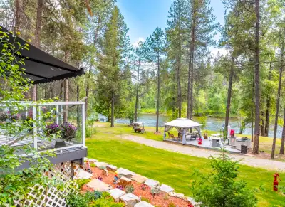 Moyie River property…2 acres, 100+ ft. of riverfront. Totally private, well treed acreage, ….right n...