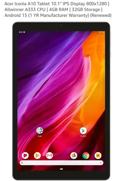 Tablet Acer Iconia A10, View more