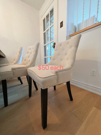 Upholstered High-end Tufted Dining Chair - $50 each