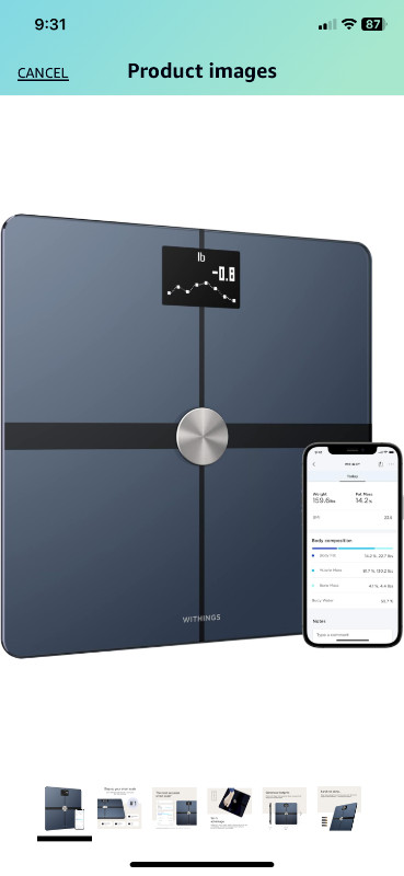 Brand new Withings  Body+ smart scale in Other in Markham / York Region