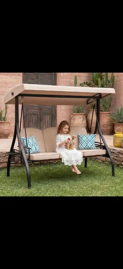 Patio Swing wit Adjustable Canopy 3-Seat Outdoor Porch Swing wit, View more