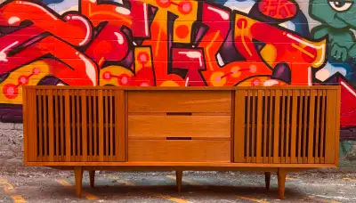 White Oak Mid century style credenza or dresser, View more