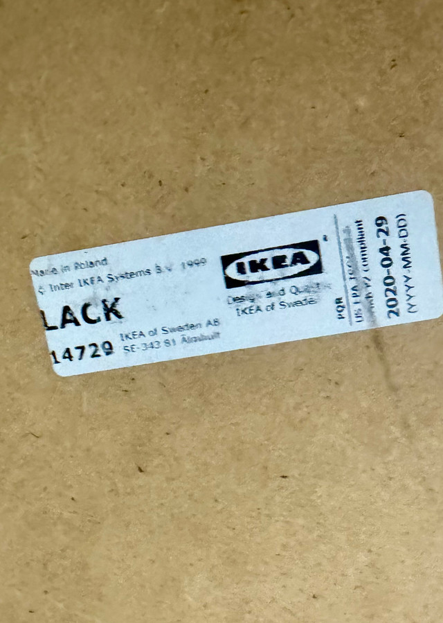 IKEA Black LACK side table  in Coffee Tables in City of Toronto - Image 3