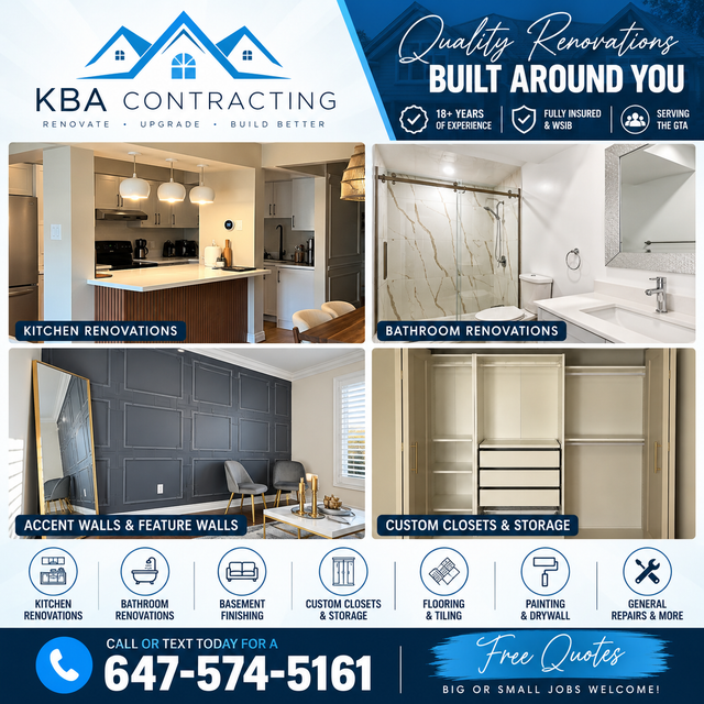 HOME RENOVATIONS, Kitchen, Flooring, Basements FREE QUOTES
