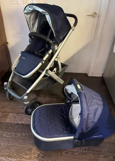 Uppababy Vista Stroller - 2015 - Indigo - complete set, View more